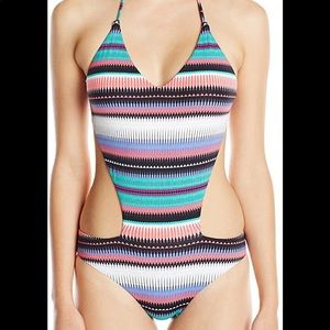 Roxy Cut-Out One-Piece Bathing Suit
